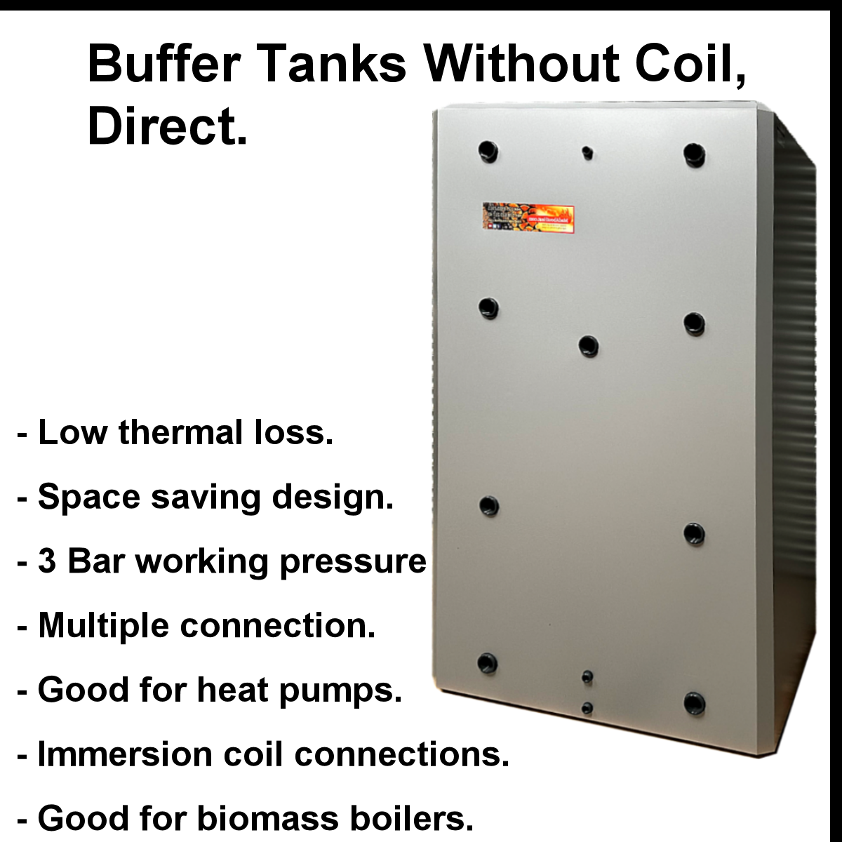 buffer tank, direct buffer tank, heat pumps tank, thermal storage tank, accumulator tanks, for sale,