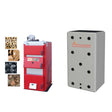 wood boiler for central heating, 30kW, solid fuel central heating, 500 litre buffer tank,