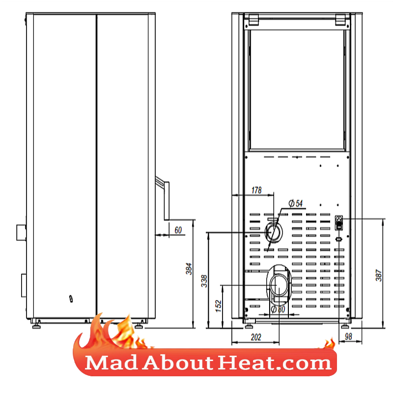 pellet burner with boiler, pellet stove with water jacket,