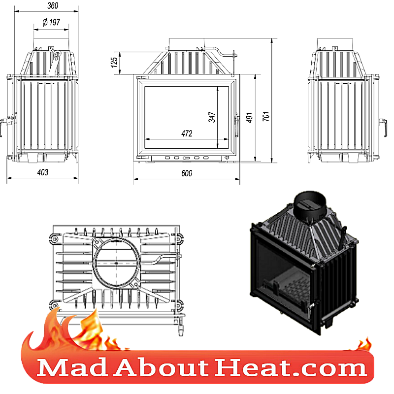 Stoves Fire Place Insert Back Boiler Air Heater Madaboutheat