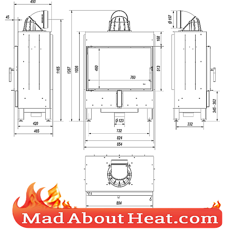 glass door stove fire place insert lined ceramic bricks madaboutheat