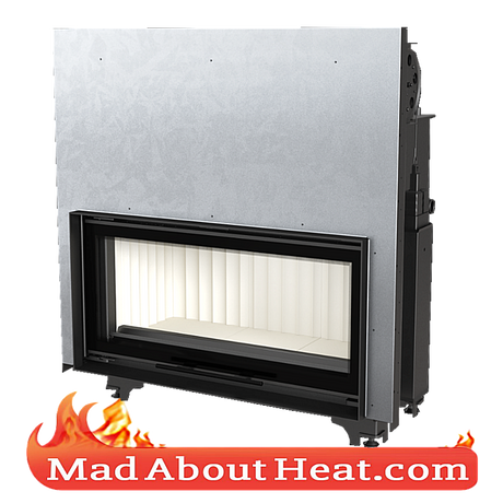 KGWJ 30kW guilotine stove back boiler fire place insert water heater multi fuel central heating drawing dimensions madaboutheat