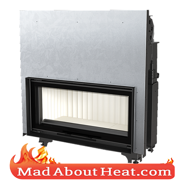 KGWJ 30kW guilotine stove back boiler fire place insert water heater multi fuel central heating drawing dimensions madaboutheat