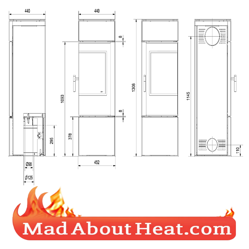 KKT 10kW engineering schematic drawing with dimensions madaboutheat.com