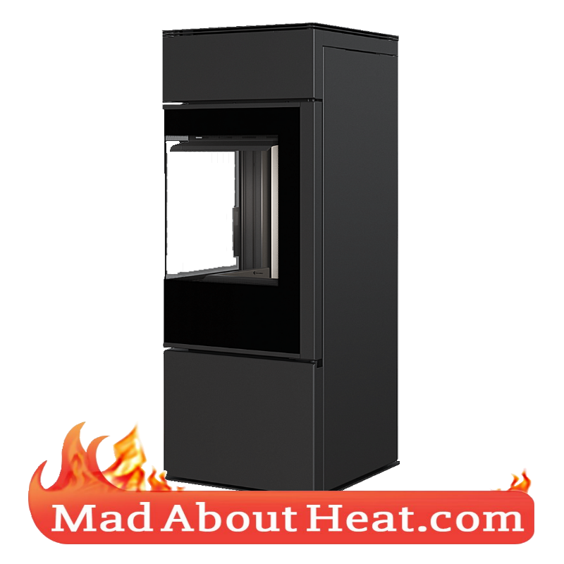 KKT 10kW corner glass stove free standing modern eco design woodburning