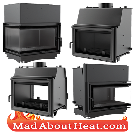 KZWJ 15kW water heating fire place stove with coil insert wood log coal central heating madaboutheat.com