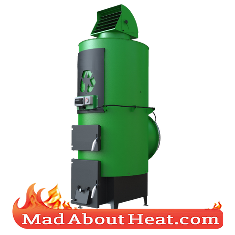 Tabi 70kW space heater hot air blower multi fuel wood chip board burner