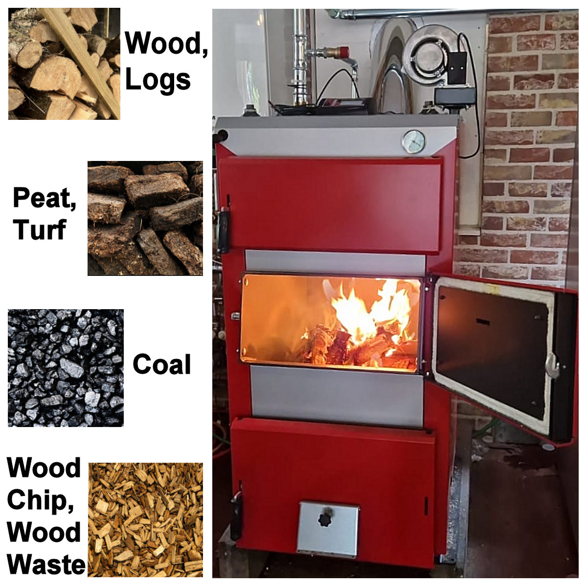 Solid fuel boilers for sale in Ireland, UK, Northern Ireland, Scotland, England and Wales.