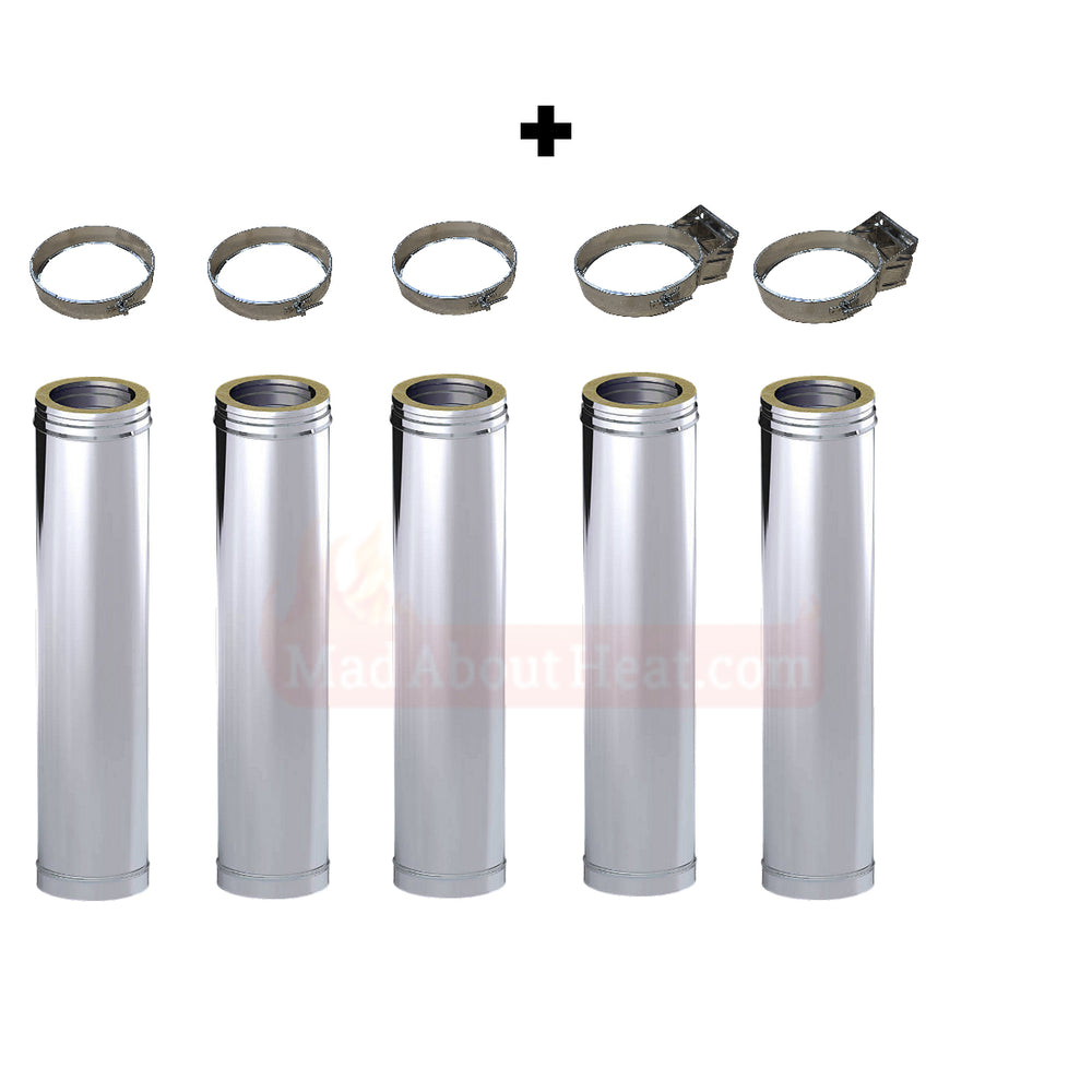 dinak twin wall flue kit, insulated flue for sale