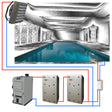 gasification boiler heating pool, pool wood log boiler, cheap way to heat swimming pool, save on pool heating, pool boilers,  