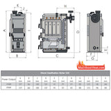 gsi gasification central heating boiler, dimensions