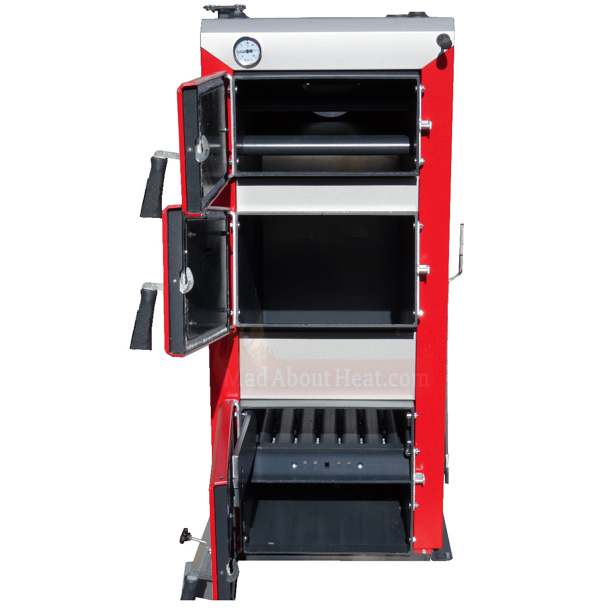 DWB, wood log burner, multi fuel boiler, manually loaded, draft control.