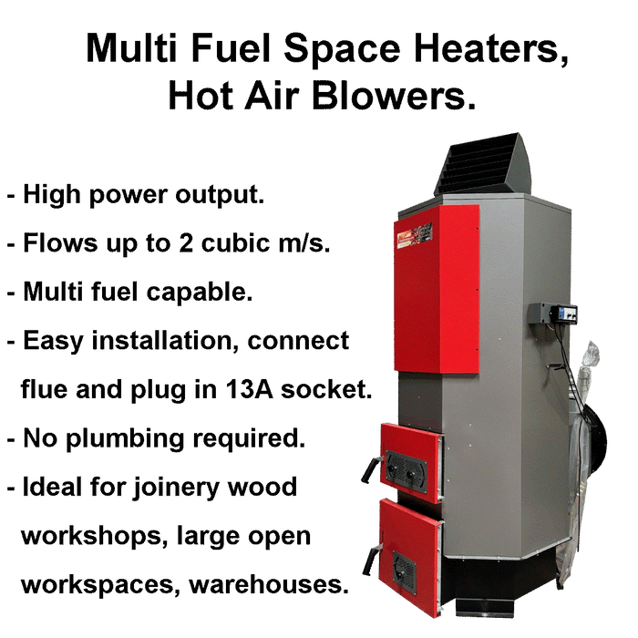 multi fuel space heater, wood burning hot air blower, log burning space heaters, 
