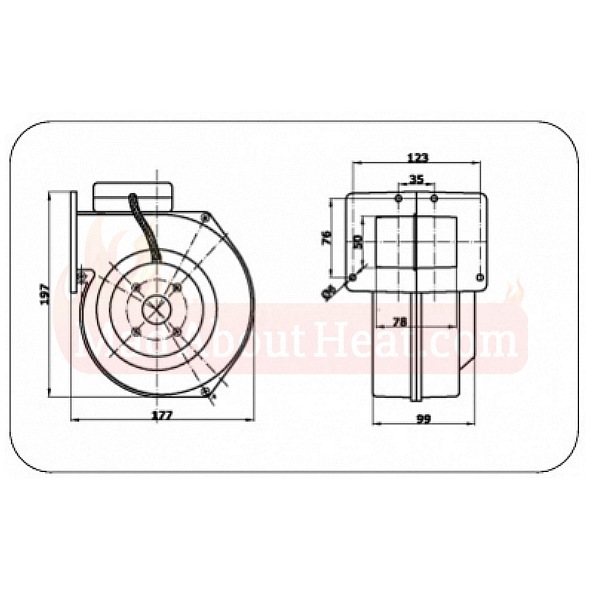 rvo12  fan, fan for pellet boiler, defro boilers spares, pereko boilers spares, fan assisted boiler parts