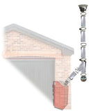 twin wall flue, Y piece, dinak flue Y connection, 7 inch flue, 180mm flue, through the wall