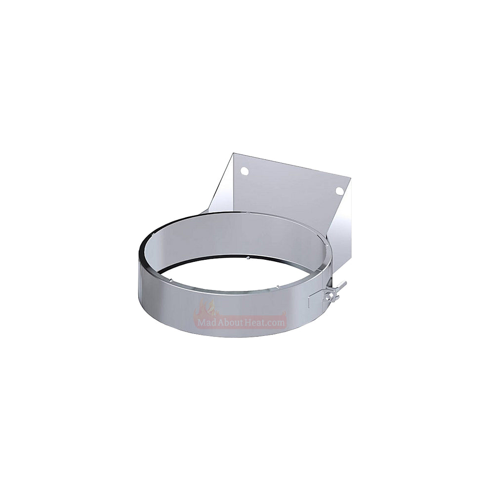 twin wall flue wall bracket, dinak flue bracket, twin wall flue clamp, wood boilers flue, solid fuel flue, 