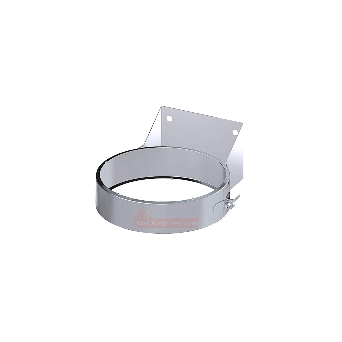 twin wall flue wall bracket, dinak flue bracket, twin wall flue clamp, wood boilers flue, solid fuel flue, 