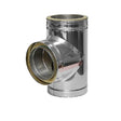 twin wall tee, wood boiler flue, dinak flue, stove flue, twin wall flue