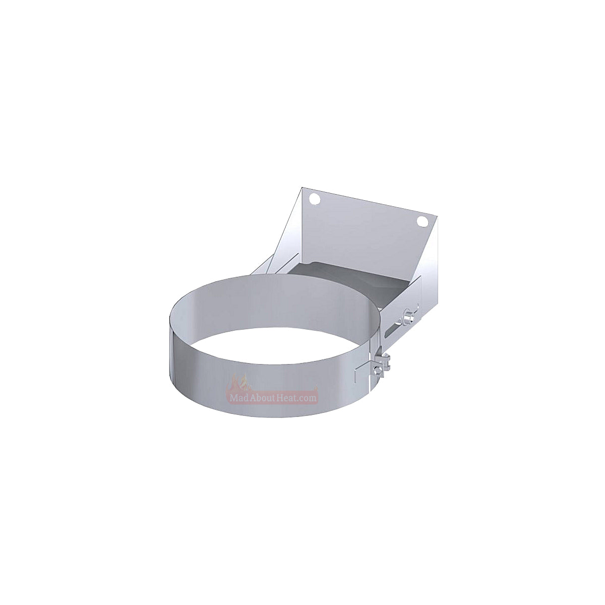 wall bracket adjustable, twin wall flue wall bracket, dinak flue bracket, 7 inch flue,  