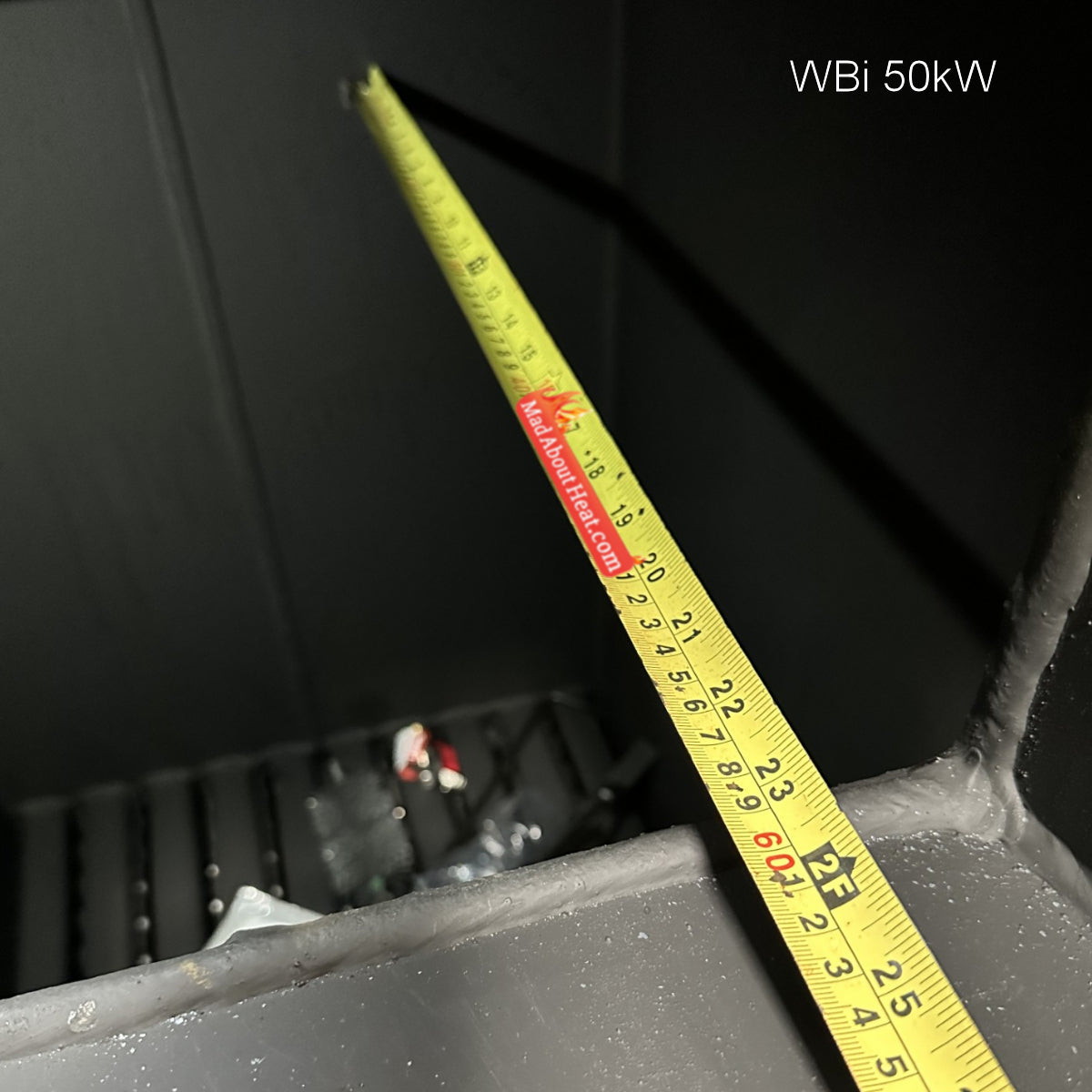 wbi 50kW, wood boiler, fire box size, wbi biomass boilers, madaboutheat boilers