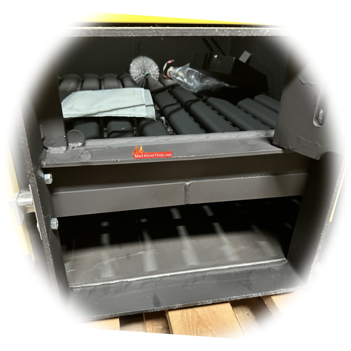 wbi boiler, biomass boiler ash tray, inside wood boiler, log boiler water jacket, boilers for sale Ireland, boiler grate, heat exchanger