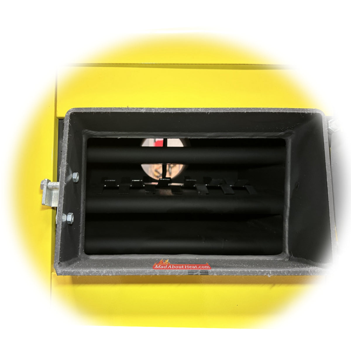 wbi boiler, top heat exchanger, inside wood boiler, log boiler water jacket