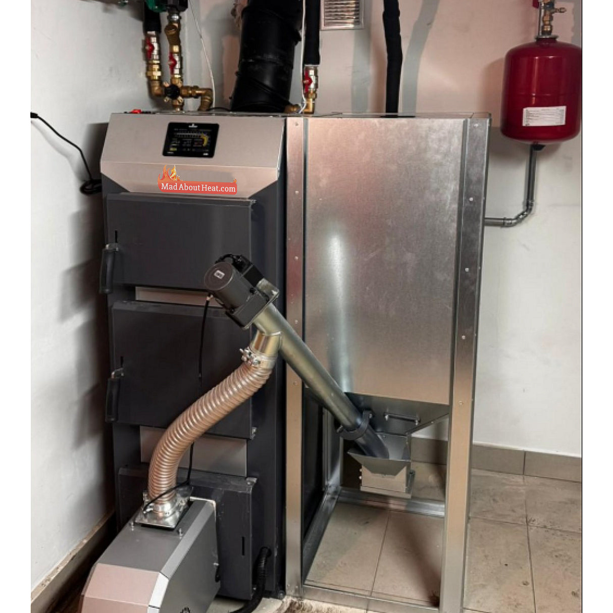 wood pellet boiler central heating system, biomass central heating