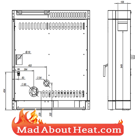wood pellet stove gravity fed hot air room heater madaboutheat