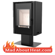 DSS 9kW stove heater specification big logs last long hot bricks