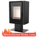 DSS 9kW stove heater specification big logs last long hot bricks