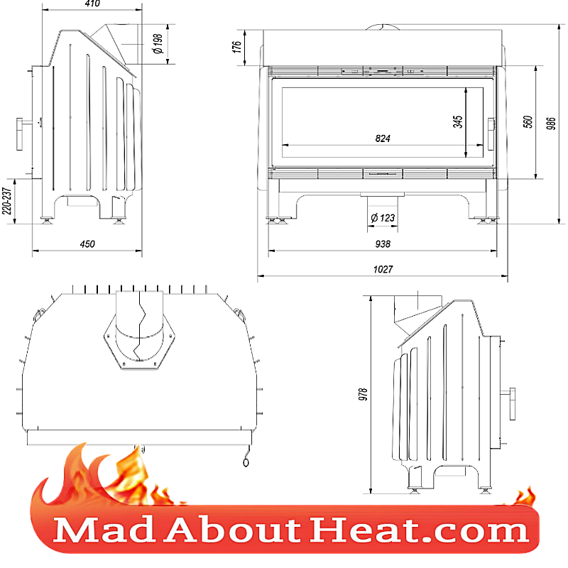 KBA stove burns wood logs coal ceramic lined efficient gefra glass door madaboutheat