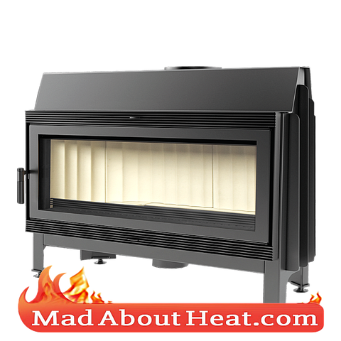 KBA 22kw Fireplace insert stove log burning air heater glass door