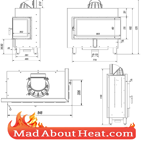 right hand side glass door stove insert fire place madaboutheat.com
