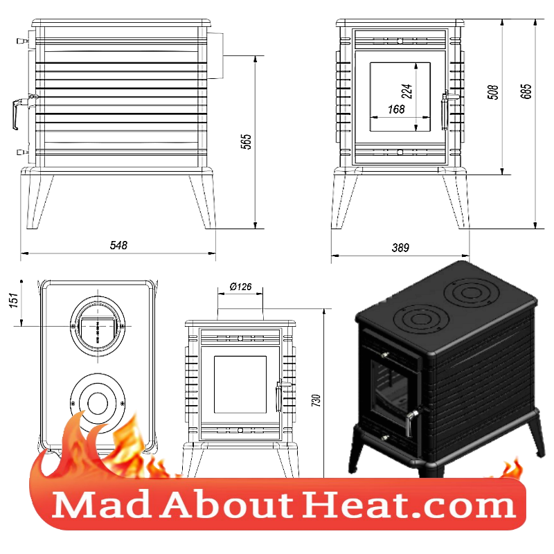 Free standing stoves cast iron steel with glass for sale UK madaboutheat