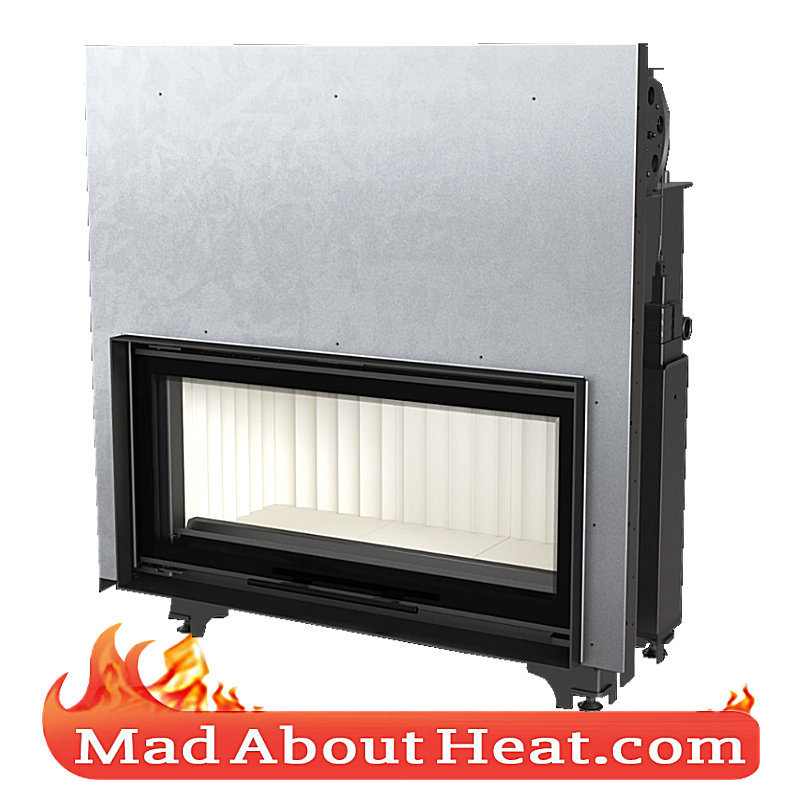 KGWJ 30kW guilotine stove back boiler fire place insert water heater multi fuel central heating drawing dimensions madaboutheat