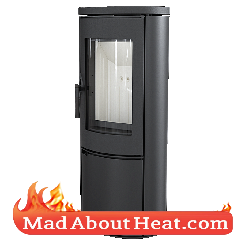 Matt black freestanding wood burner stove ceramic insert madaboutheat