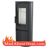 Matt black freestanding wood burner stove ceramic insert madaboutheat