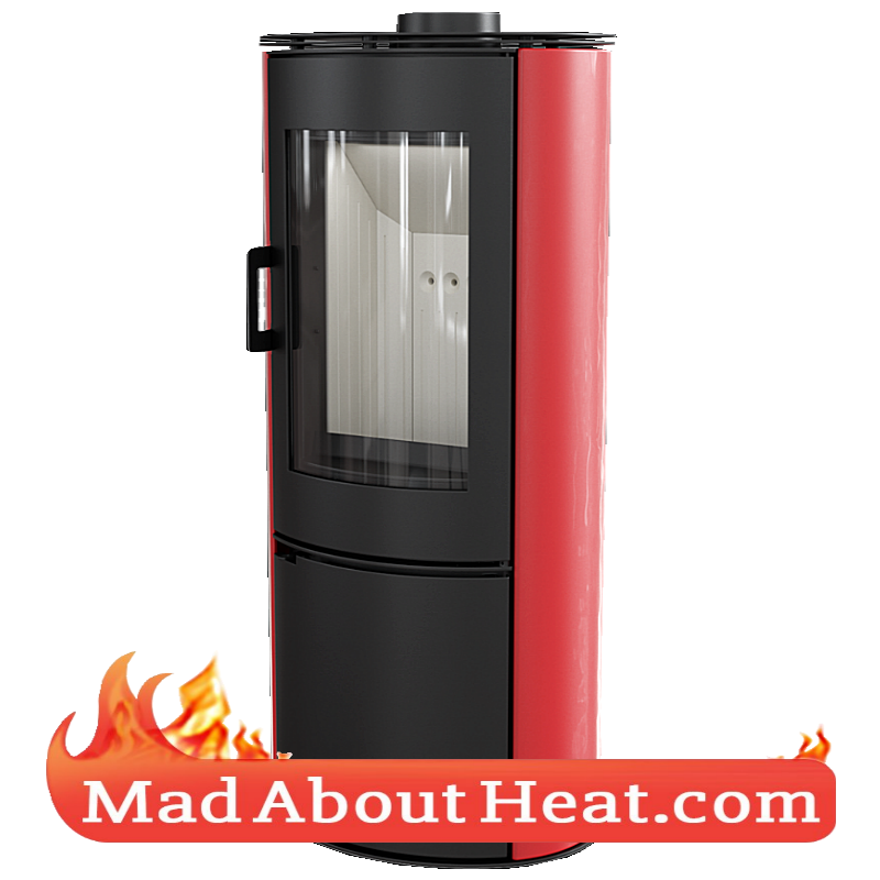 KKAB 11kW Modern Free Standing Stove Ceramic Tiled Gloss Steel – Mad ...
