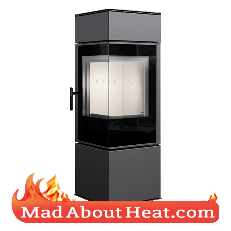 KKT 10kW corner glass stove free standing modern eco design woodburning