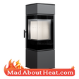 KKT 10kW corner glass stove free standing modern eco design woodburning