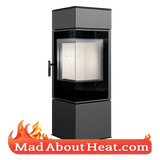 KKT 10kW corner glass stove free standing modern eco design woodburning
