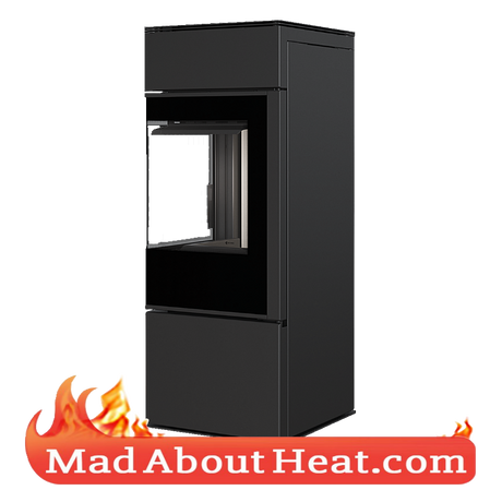 KKT 10kW corner glass stove free standing modern eco design woodburning