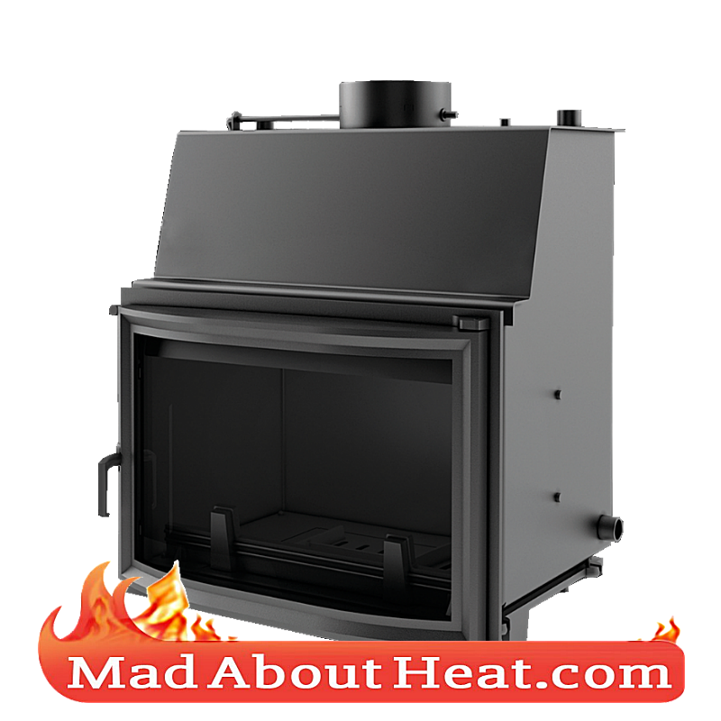 KOLT 27kW Back Boiler stove water heater fireplace glass standard panoramic insert madaboutheat