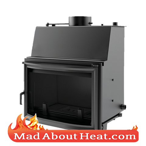KOLT 27kW Back Boiler stove water heater fireplace glass standard panoramic insert madaboutheat