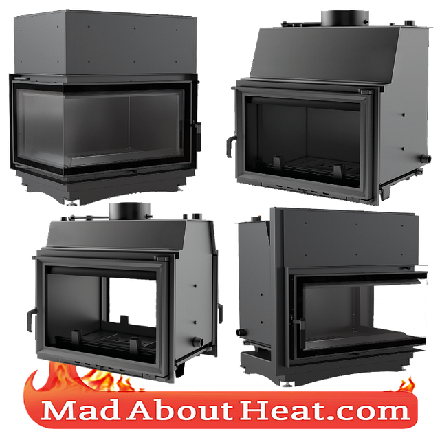 KZWJ 15kW water heating fire place stove with coil insert wood log coal central heating madaboutheat.com