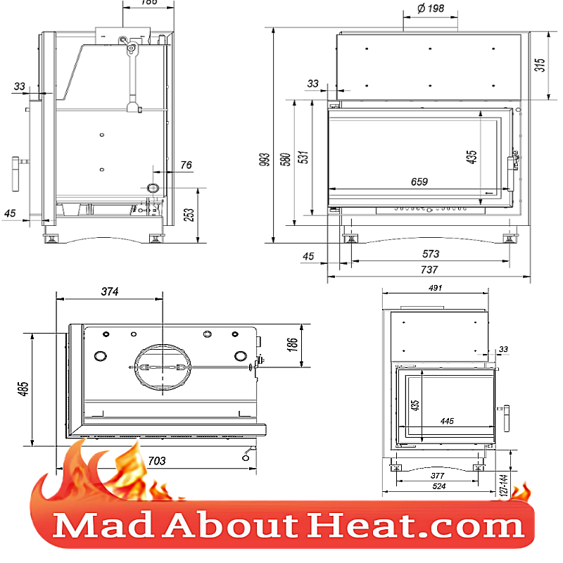 Left Side Corner Stove with back boiler dimensions size madaboutheat