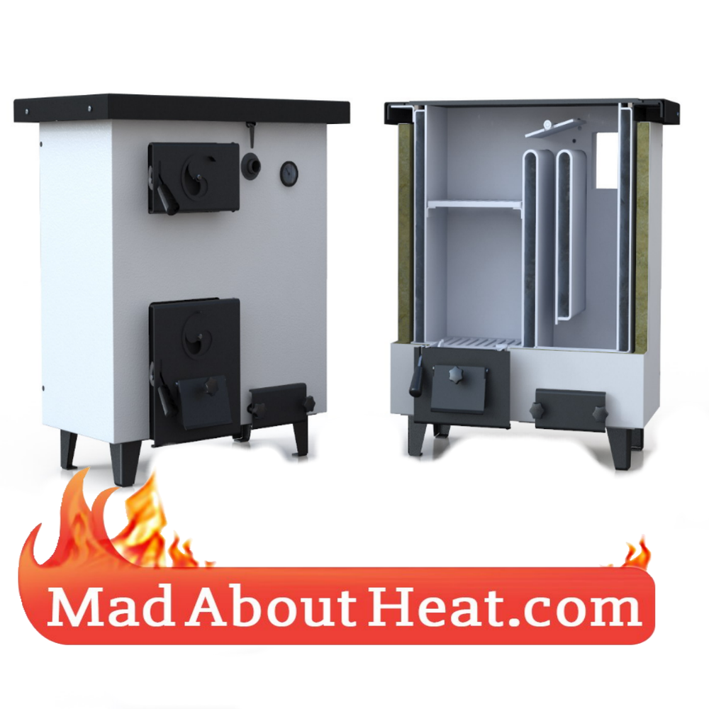Wood coal cooker stove with water jacket back boiler madaboutheat