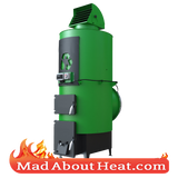 Tabi 70kW space heater hot air blower multi fuel wood chip board burner
