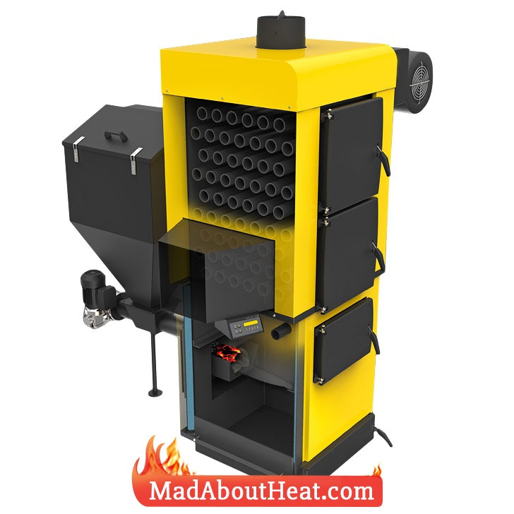 ABi 100kW Hot Air Water Heater Wood Pellet Biomass Boiler Blower